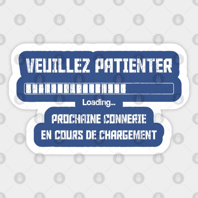 Veuillez Patienter Sticker by Throbpeg